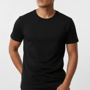 T-shirt męski czarny klasyczny