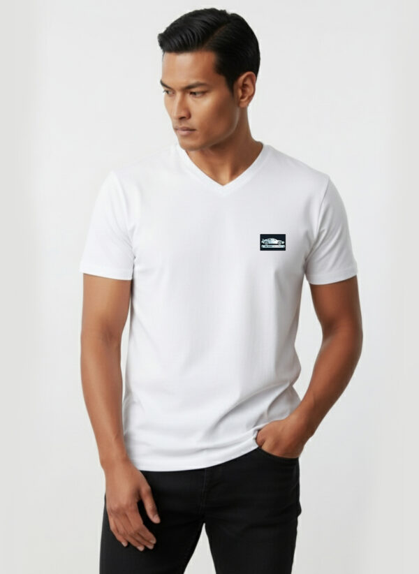 t-shirt biały męski klasyczny