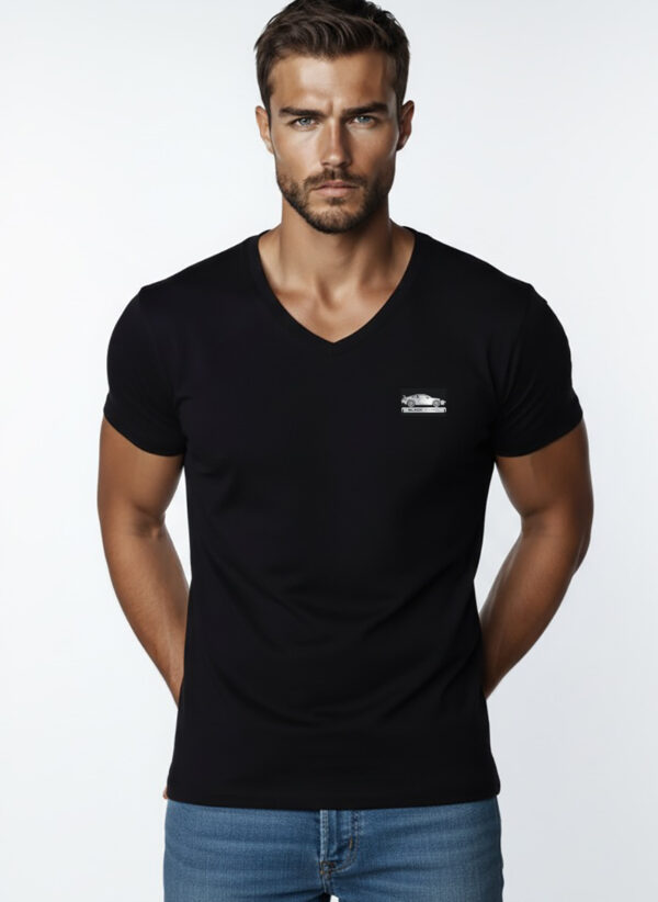 black t-shirt męski