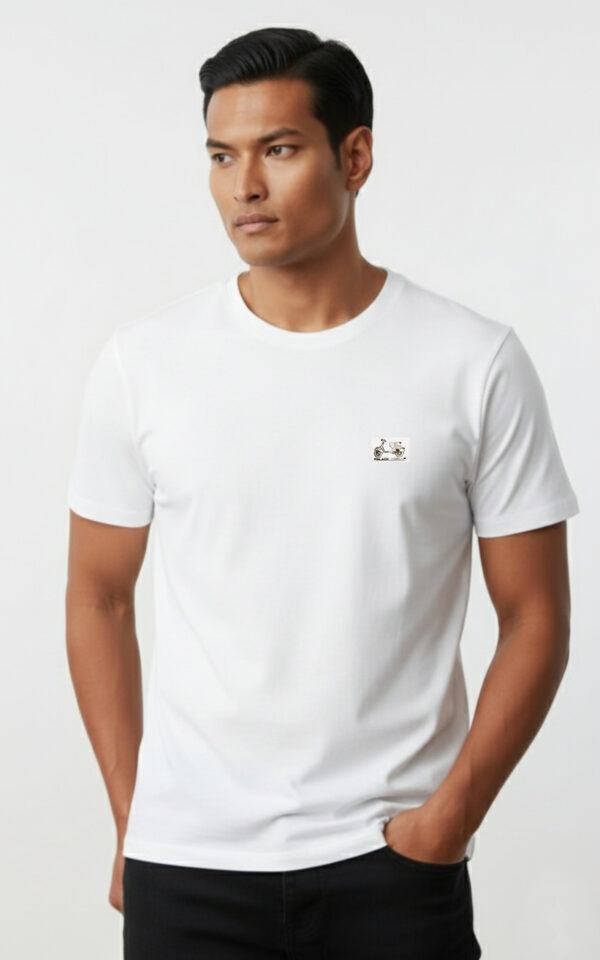 T-shirt męski biały supima