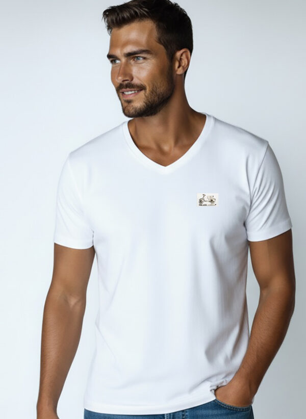 t-shirt męski biały z Vespą